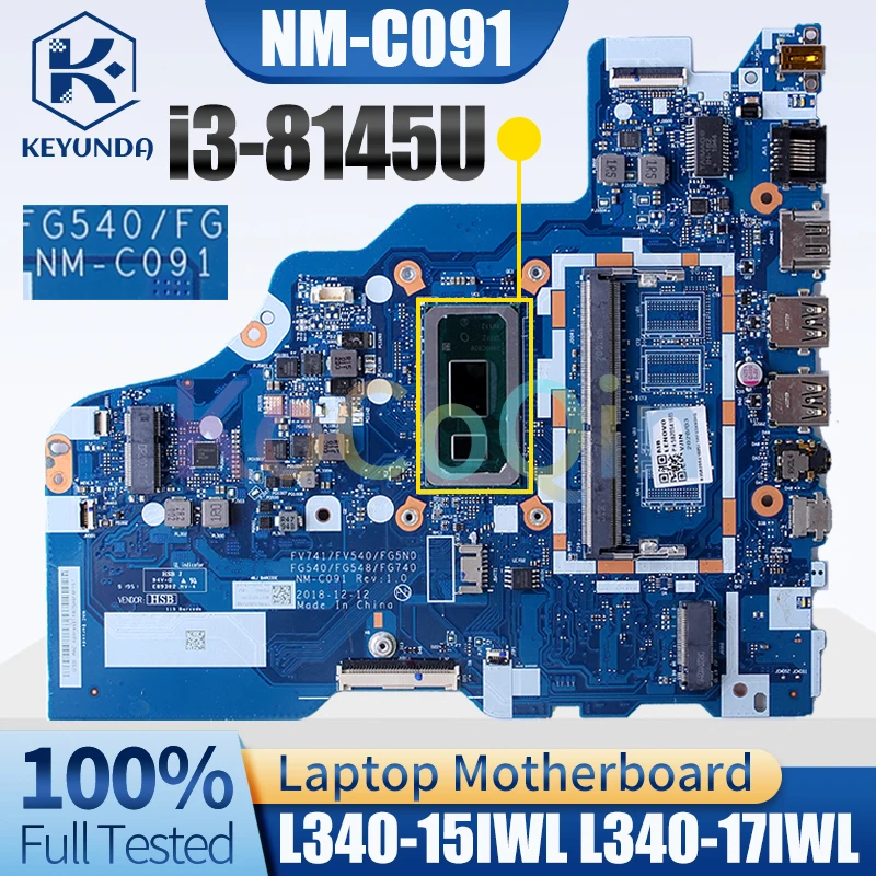 NM-C091 pre Lenovo IdeaPad L340-15IWL L340-17IWL Notebook Mainboard I3-8145U I5-8250U 5B20S41685 LAPTOP Plnok