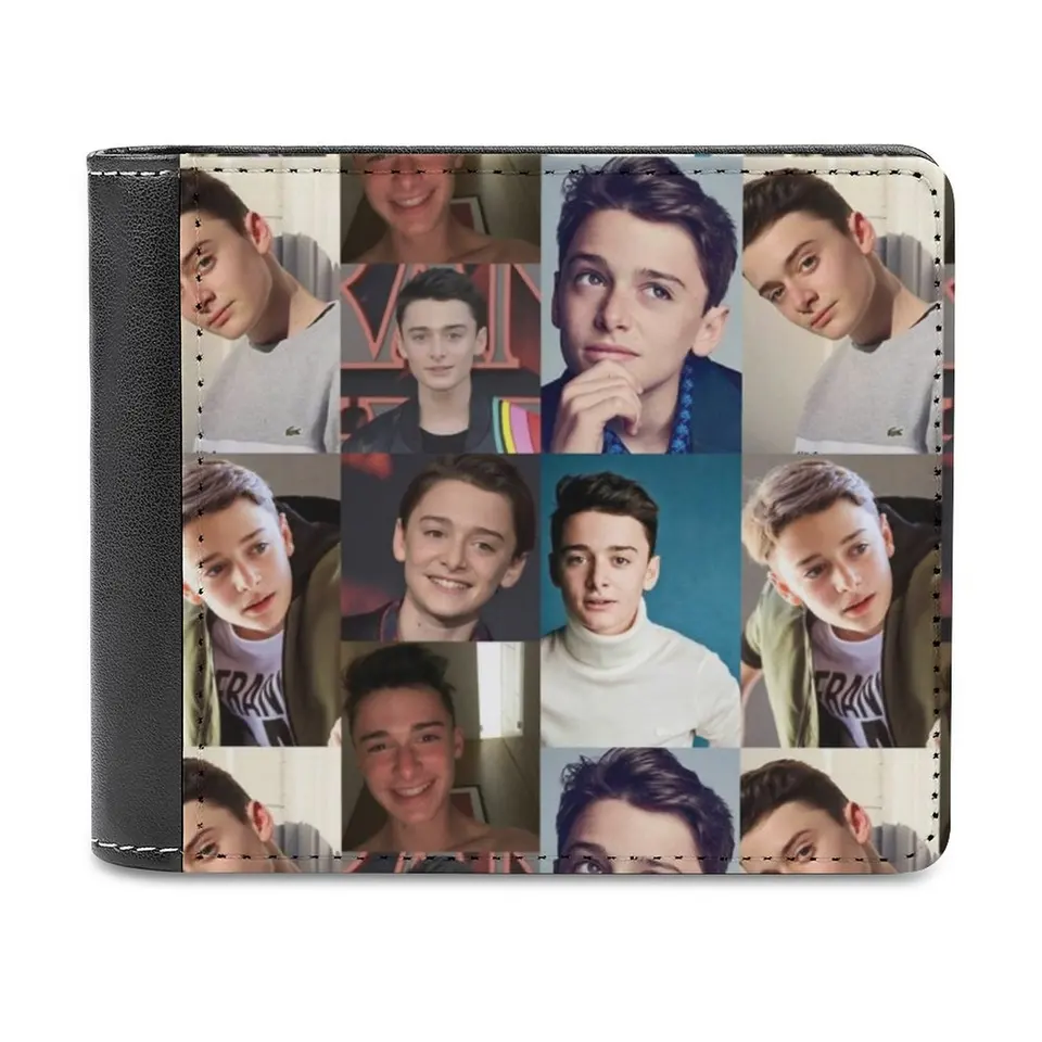 Noah Schnapp Pánske peňaženky peňaženky Nový dizajn dolár cena Top Men Leather peňaženka Noahschnapp Willbryers Prispôsobil