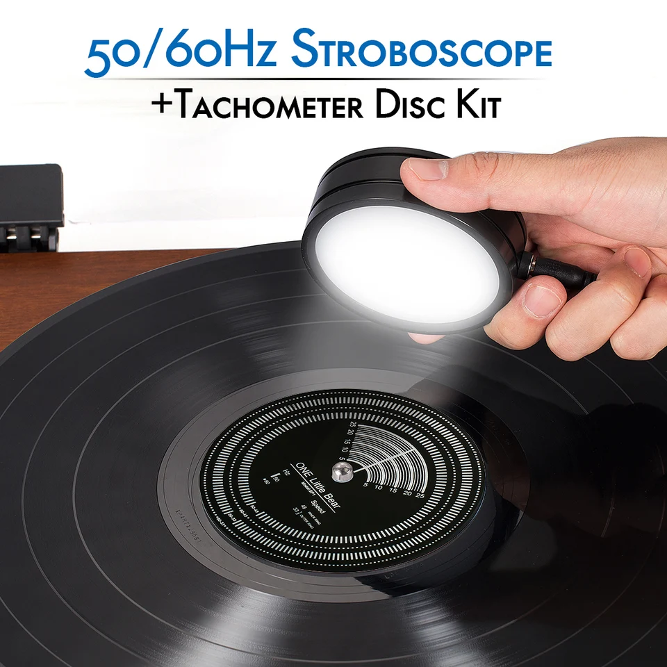 Nobsound 50/60Hz stroboskopická rýchlosť Strobe Light+Tachometer Disk pre Turntable LP Records Fonograph Player Accessories