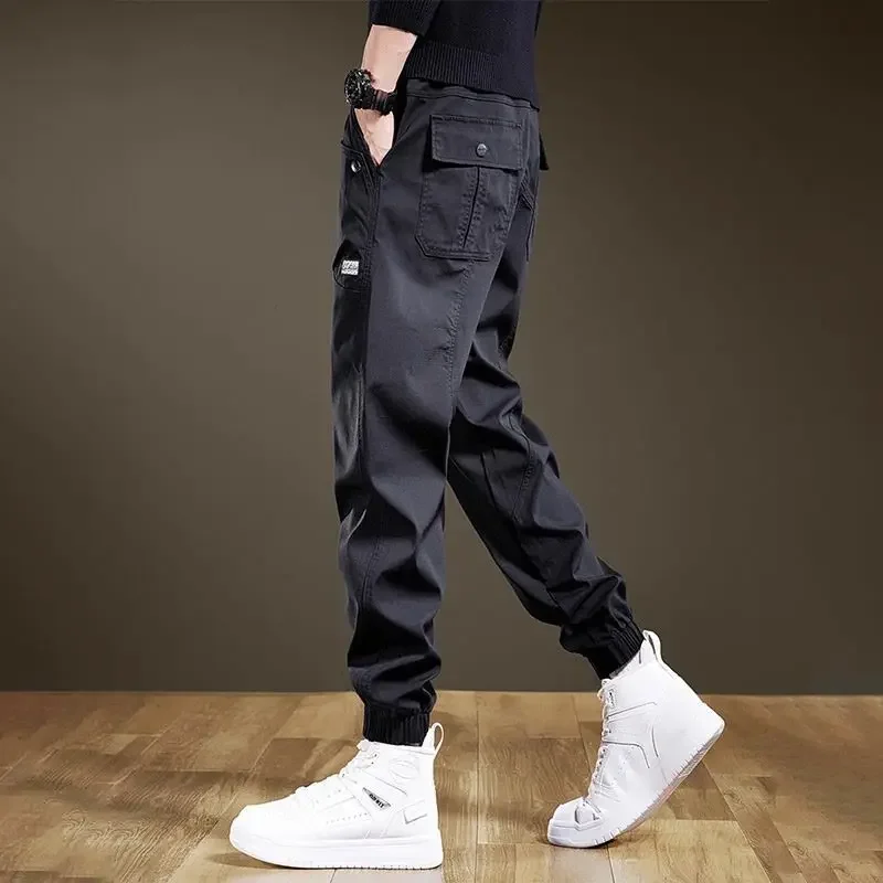 Nohavice Man Y2K Vintage Baggy Nákladné nohavice pre mužov Nové v emo Príležitostne Fit Pravidelne fit harajuku dlhá estetická ulica Kórejský štýl