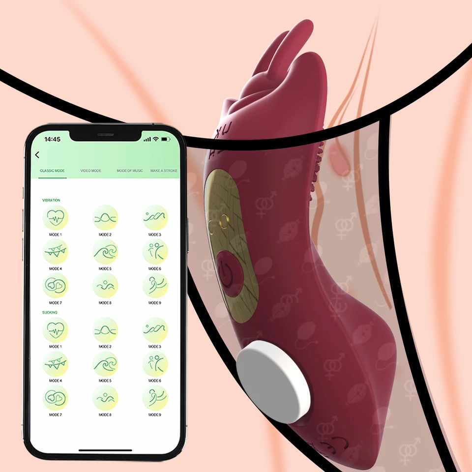 Nohavičky vibrátor sexuálne hračky pre ženy aplikácia App Wireless Clitoris Stimulátor tiché nositeľné vibračné motýľ Vibračné guľky dospelých výrobkov pre dospelých