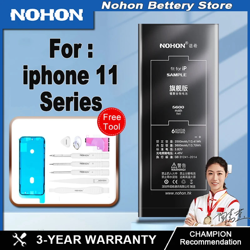 NOHON HIGHAPACIÁLNA batéria pre iPhone 11 iPhone 11Pro iPhone · 11Pro max náhradné batenie s nástrojmi