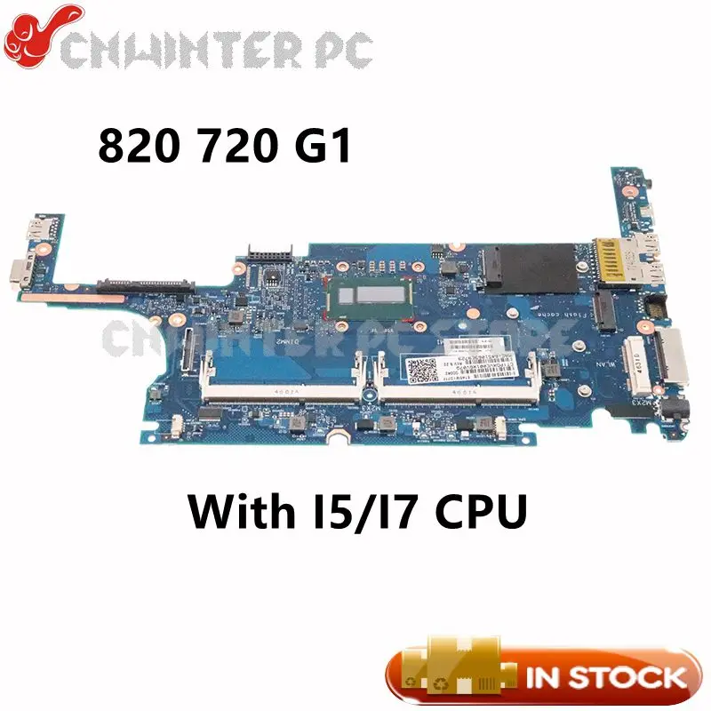 Nokotion for HP EliteBook 820 720 G1 LAPTOP ZÁKLADNÁ doska 730558-501 730558-001 730558-601 6050A2560501-MB-A02 I5-4200U CPU DDR3