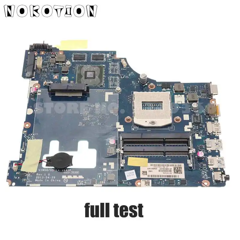 Nokotion laptop základná doska pre Lenovo G510 VIWGQ/GS LA-9641P Hlavná doska HM86 DDR3L R5 M230/HD8570M GPU zadarmo CPU bezplatný CPU CPU