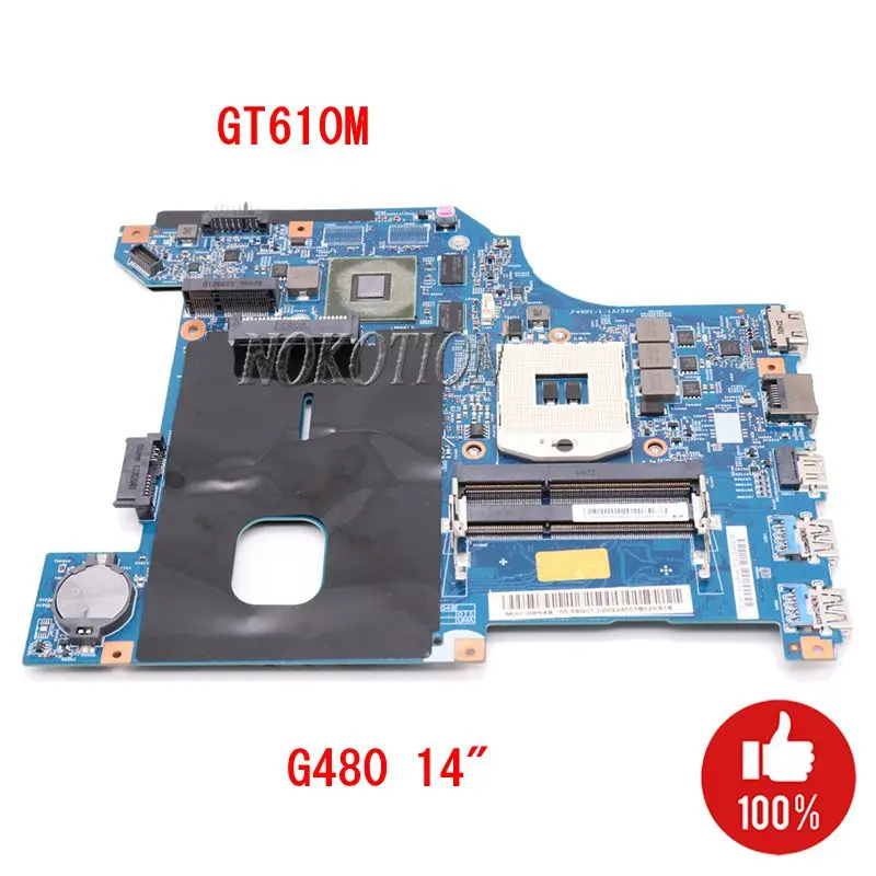 Nokotion LG4858 MB 11252-1 48.4SG01.011 11S90000306 pre Lenovo IdeaPad G480 14 palcový laptop základná doska 610M 1G GPU HM76 s CPU