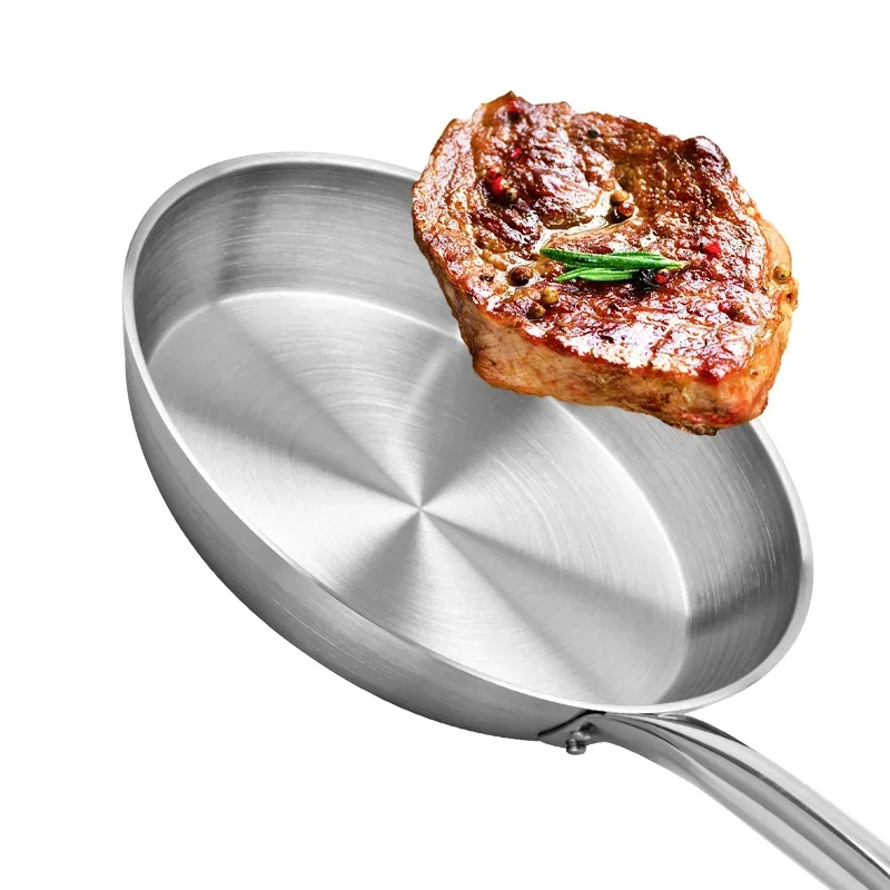 Non Stick Pan, vysokovýkonná panvica s elegantnými kovovými exteriérmi, panvica z nehrdzavejúcej ocele vhodná pre všetky typy dosiek