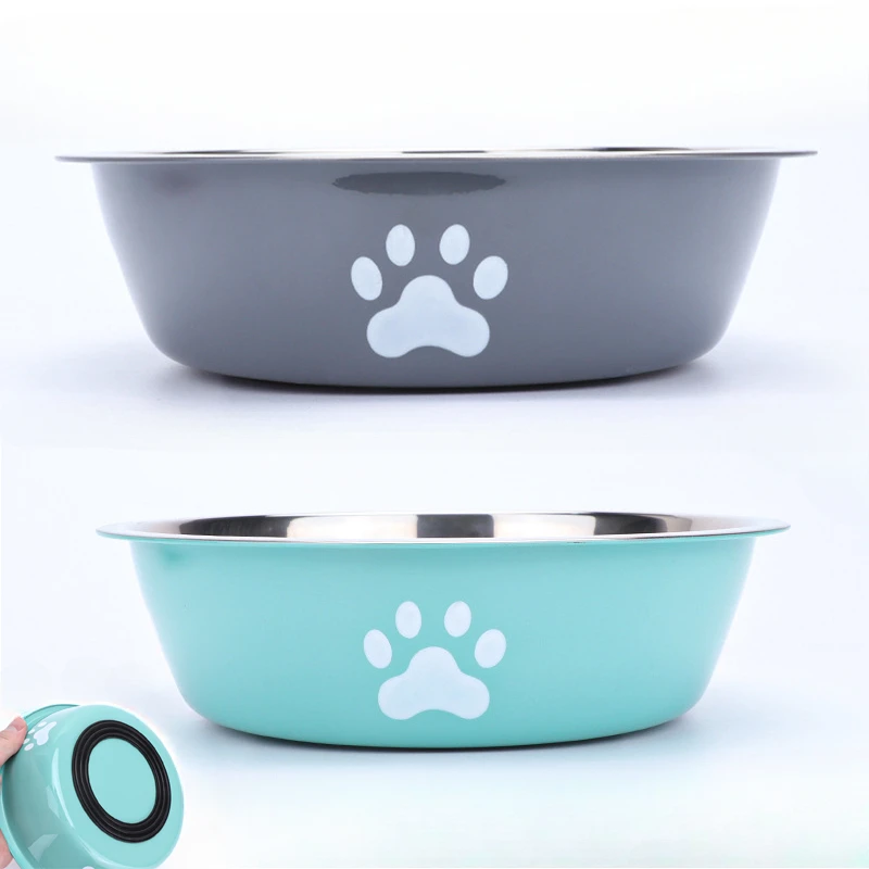 Non-šmykľavé psie misky pre malé stredne veľké misky a pijáci z nehrdzavejúcej ocele Pet Pets Pets Domáce doplnky