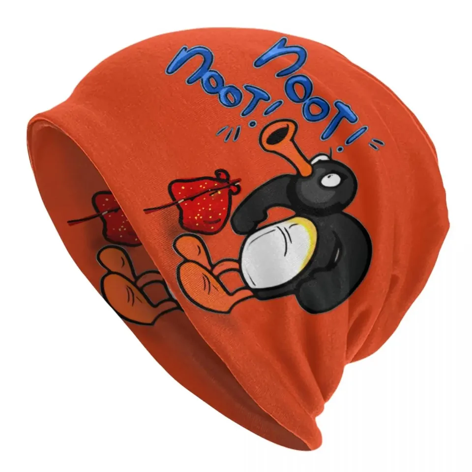 Noot noot pingulárny klobúk s klobúkom pletenie klobúky Men Ženy chladné unisex karikatúry tučniak teplé zimné čiapky čiapka