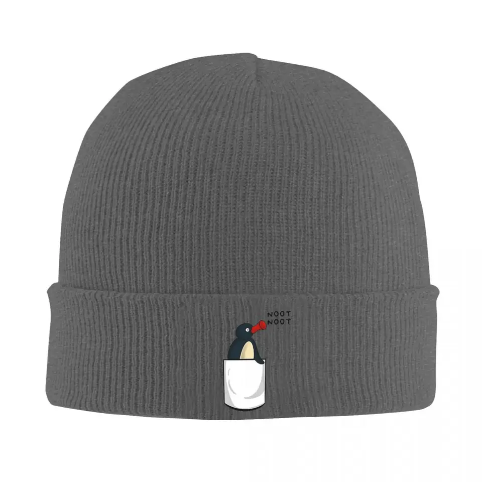 Noot noot tučniaka vo vrecku teplá pletená čiapka móda kapota klobúk jesenná zima vonkajšie čiapky klobúky pre unisex pre dospelých