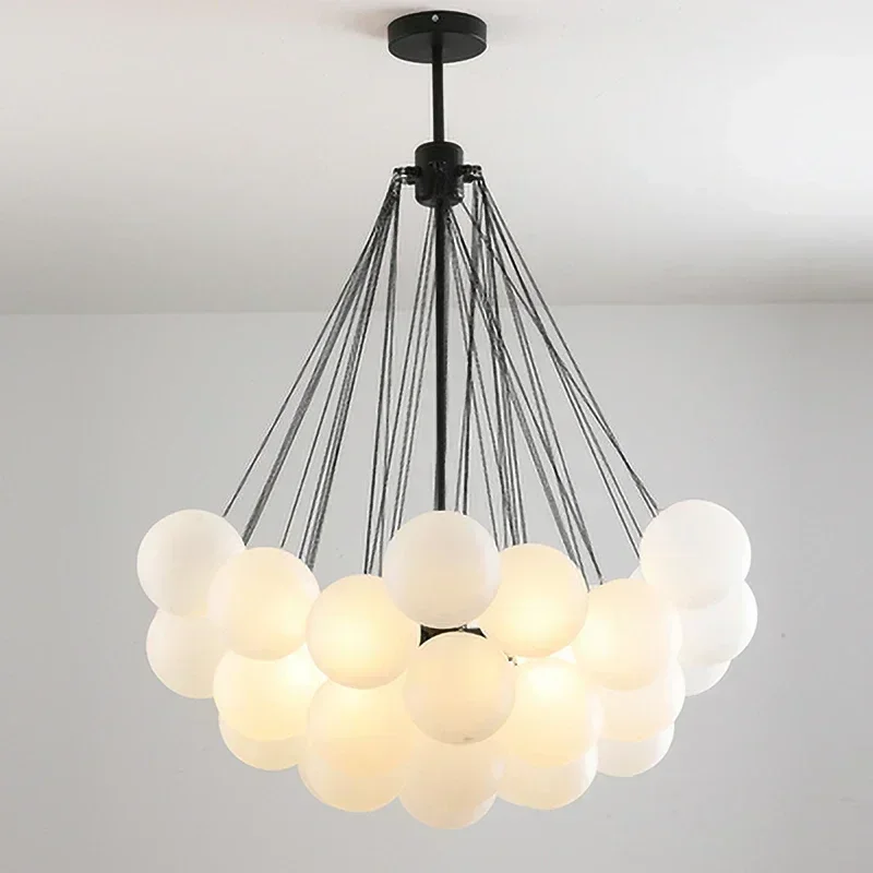 Nordic Bubble Glass Luster pre obývací stravovací stôl dekorácia na matné sklo zlato čierna LED strop