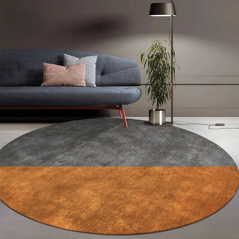 Nordic Geometric Creative Carpet Obývacia izba Spevná farba okrúhle koberce pohovka pre konferenčný stolík koberec závesné stoličky otočné stoličky