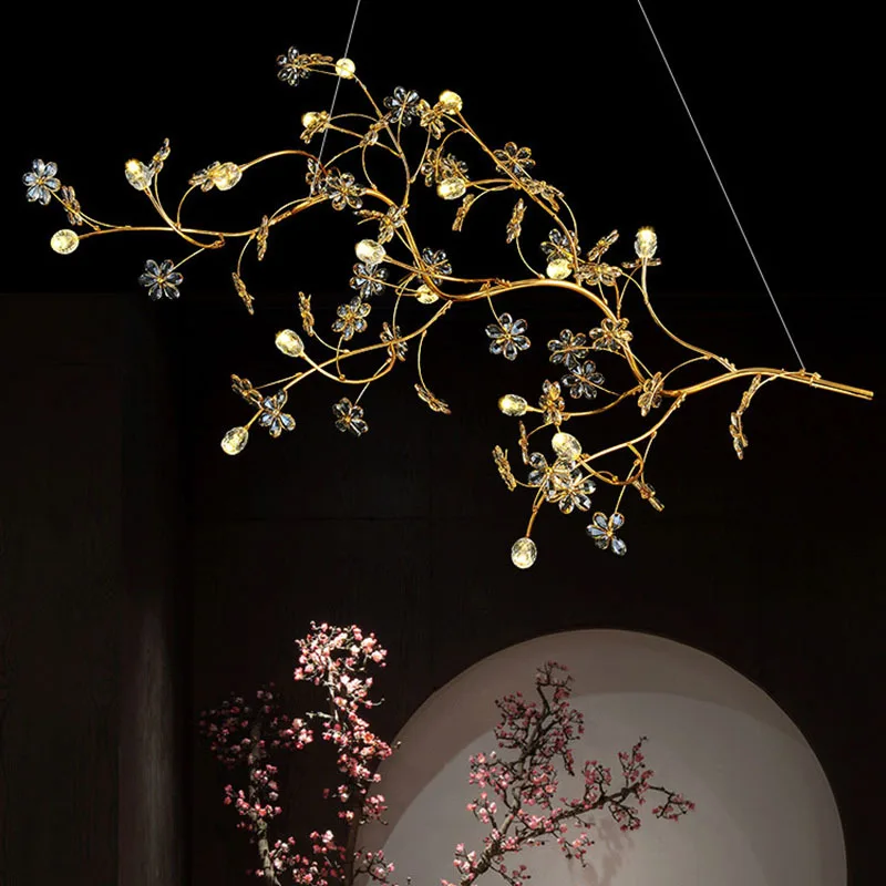 Nordic Modern Luxury Crystal Goldsed High-end Luster Design pre obývaciu izbu Lobby Hotel reštaurácia DEVODO