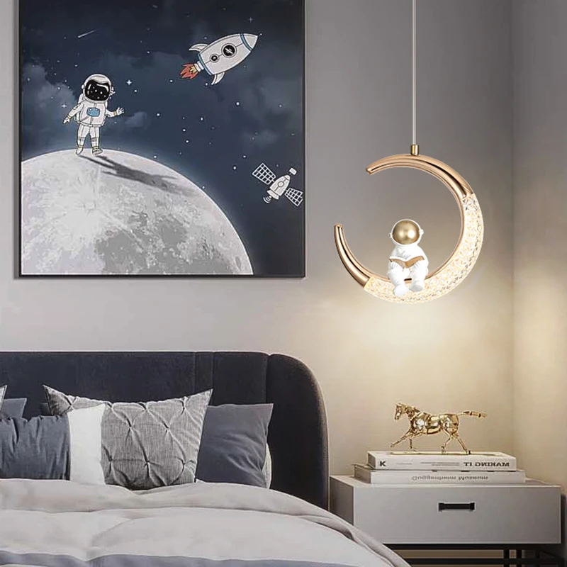 Nordic Moon LED karikatúra luster vnútorné osvetlenie Detská izba Prívesok lampa domáca lampa spálňa obývacia izba dekorácia