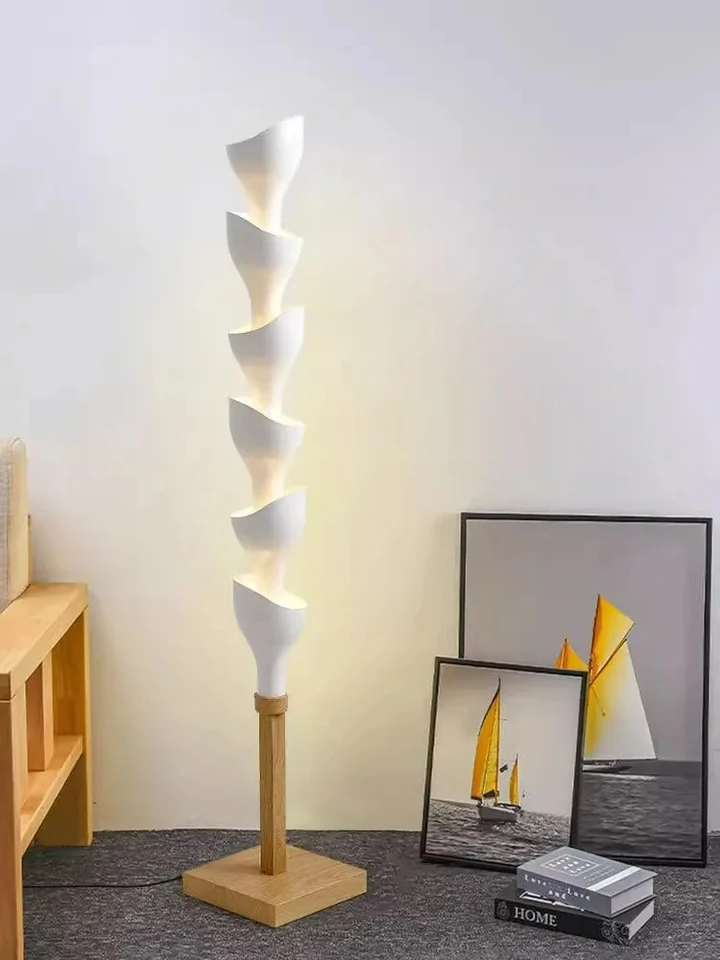 Nordic Strip kvetinová lampa moderný minimalistický dizajn luminarie pre obývaciu izbu spálňa lôžko pohovky Drcor LED stojace svetlá