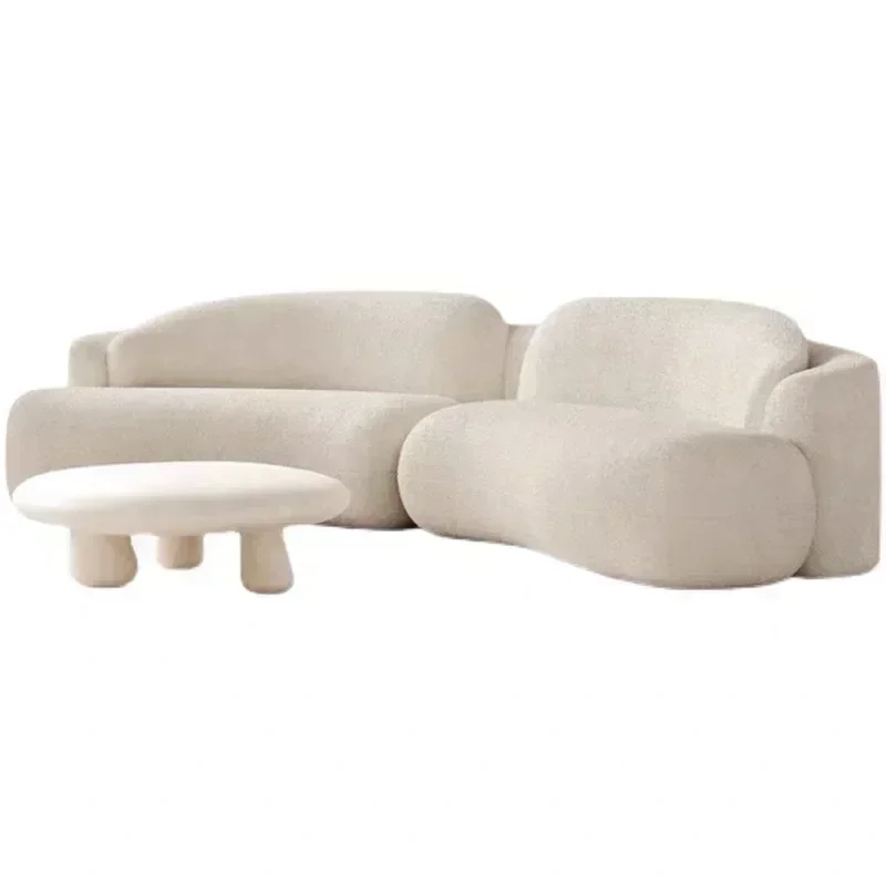 Nordic Stylish Cloud Thape White Luxus Luxusná pohovka s konferenčným stolíkom Kreačný moderný domov obývacia izba Nábytok pre hotely