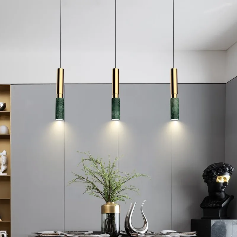 Nordic Terrazzo Led Lusk Lusk visiaci mramorový prívesok Svetlo moderná reštaurácia dekorácia lampa stolová stolová obývacia izba obývacia izba