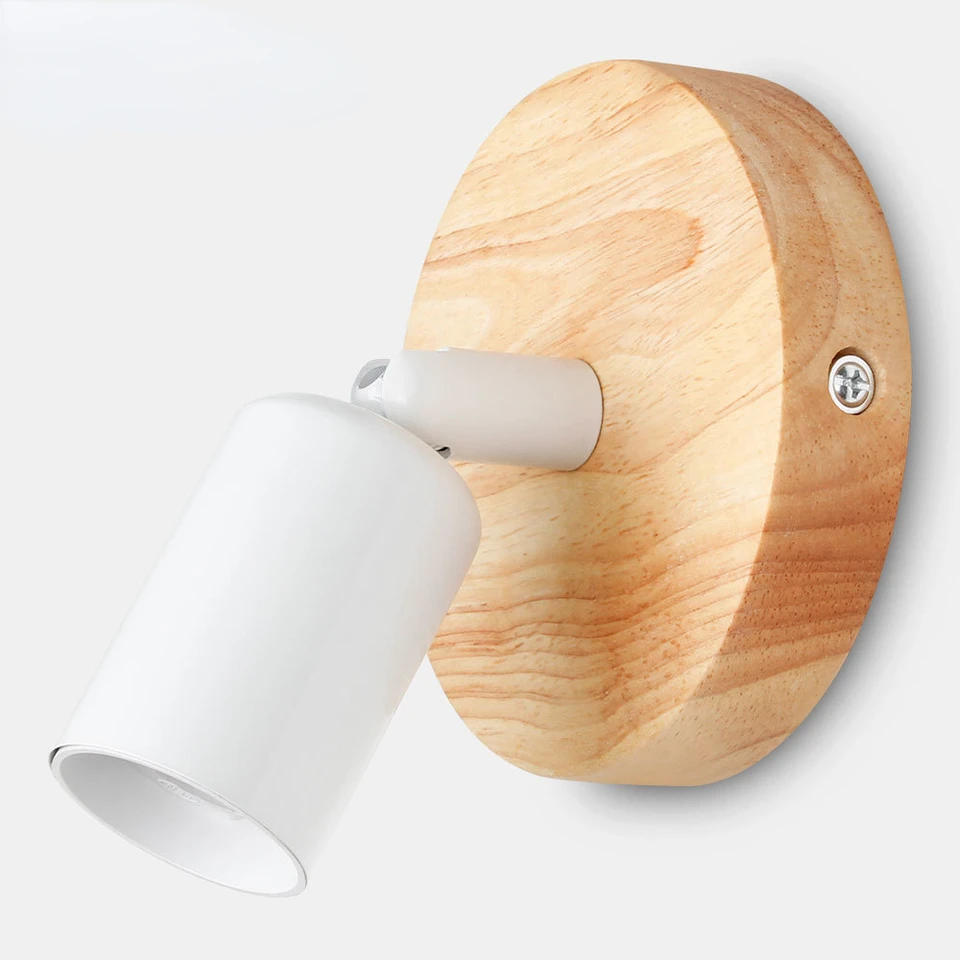 Nordic vinobranie drevená stena lampa E27 110V 220V Drevená nástenná lampa podkrovie Drevené svetlá pre bar