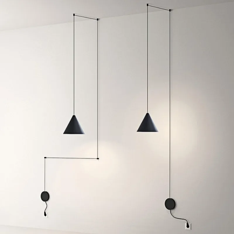Nordické moderné nastaviteľné závesné lampa zátku v spálni nočná obývačka jedále