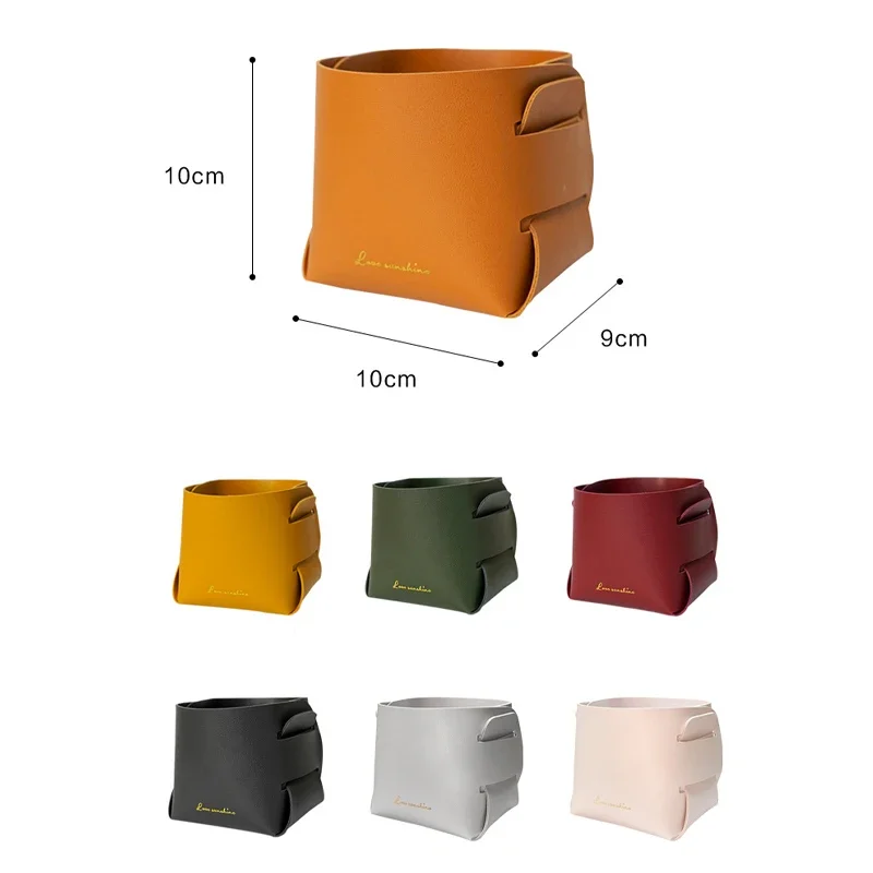 Nordické stolné kožené úložné boxy šperky Klávesy