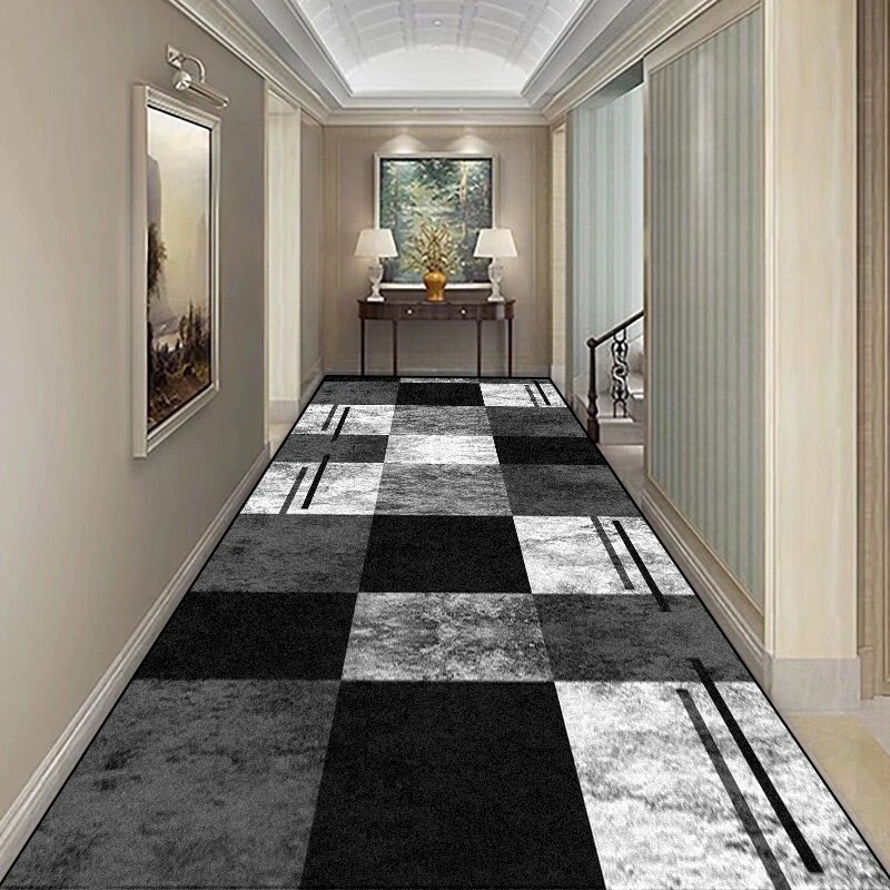 Nordický geometrický vzor dlhá koridor koberec nekĺzaný schodisko koberce hotel haly priechod bežec pre plňovateľné izby dekorácie podlahové rohože