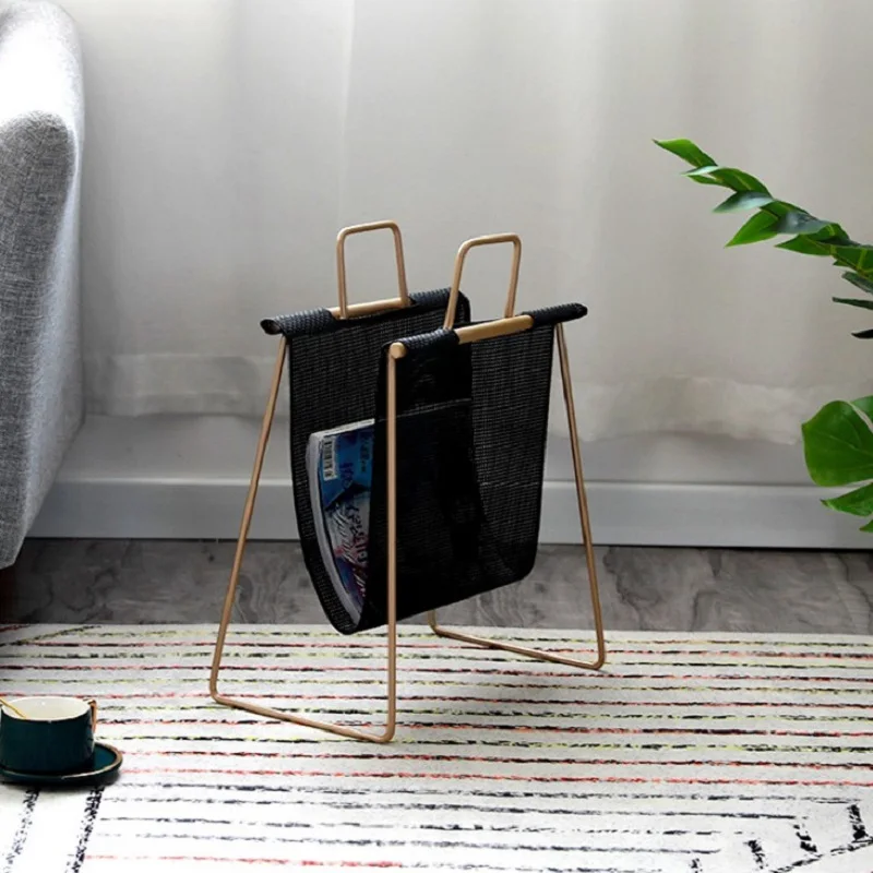 Nordický obývacia izba Magazine Rack Simple Iron News Pather Rack Puselá spál