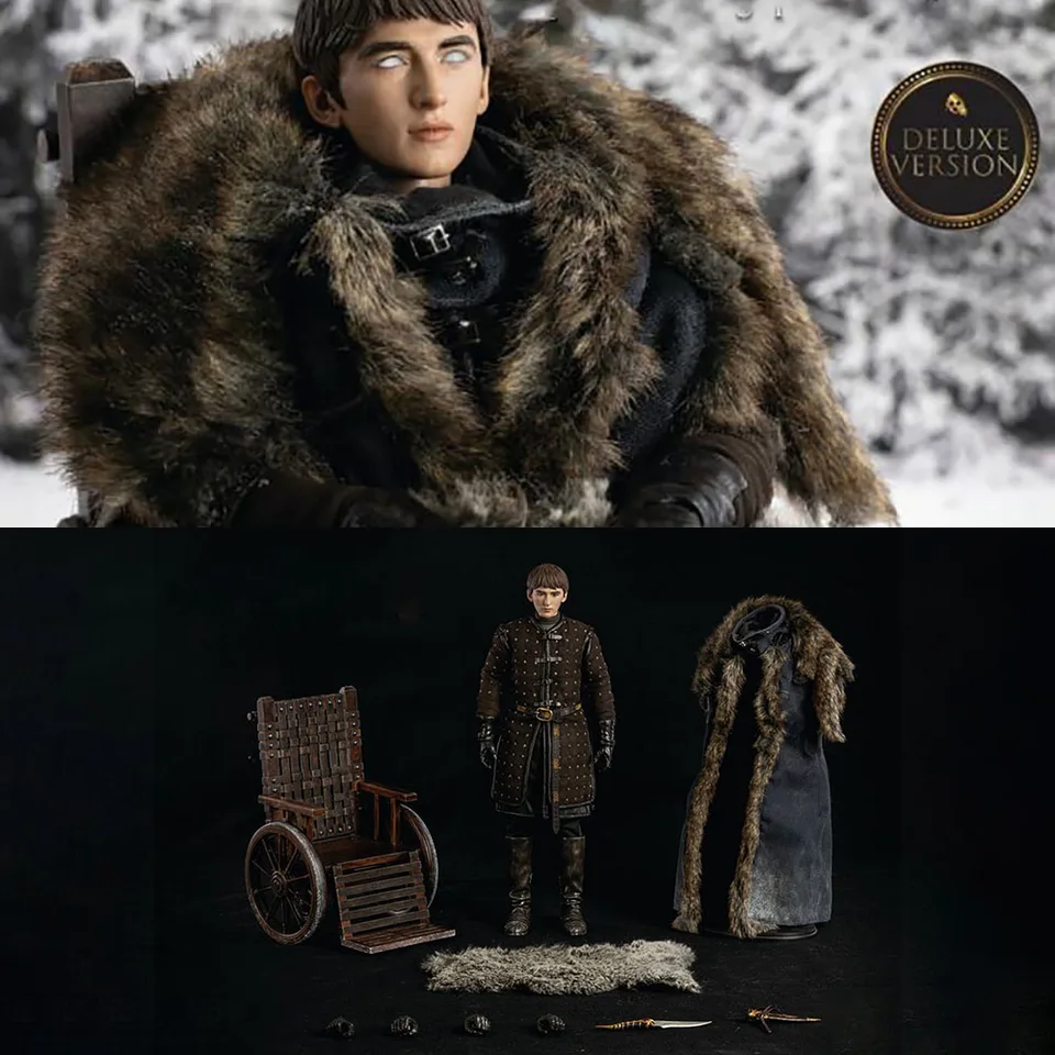 Normálne/luxusné vydanie ThreeZero 3Z0093 1/6 Zberateľný prorok Bran Stark Full Set 12inch Male Soldier Action Figure Hračky