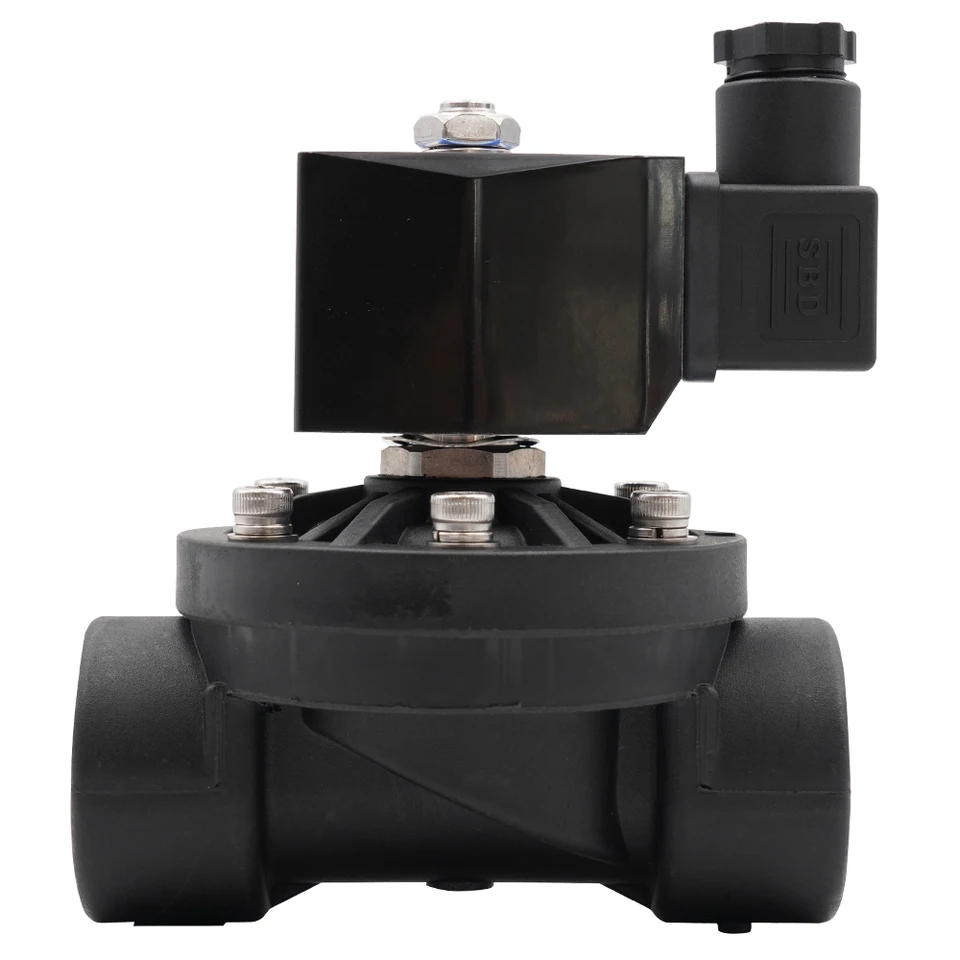 Normálne uzavretý alebo otvorený plastový solenoidný ventil, DN15 DN20 DN25 DN32 DN40 DN50 Vodné ventily, AC 110V 220V DC12V 24V, G alebo NPT