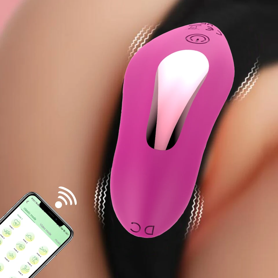 Nositeľné vibrátor aplikácie Bluetooth pre ženy bezdrôtové diaľkové ovládanie Vibračné vaječné klitoris stimulátor ženských sexuálnych hračiek pre páry