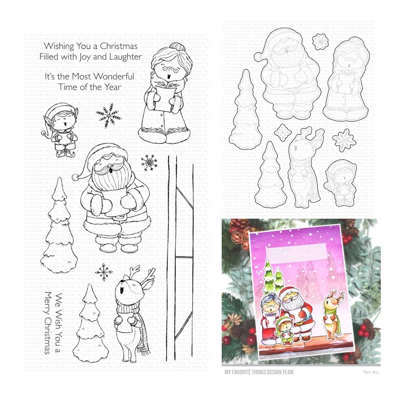 November 2023 Nové vianočné koledy Santa Claus Clear Stamps Cutting Dies Scrapbooking pre papierovú výrobu karty