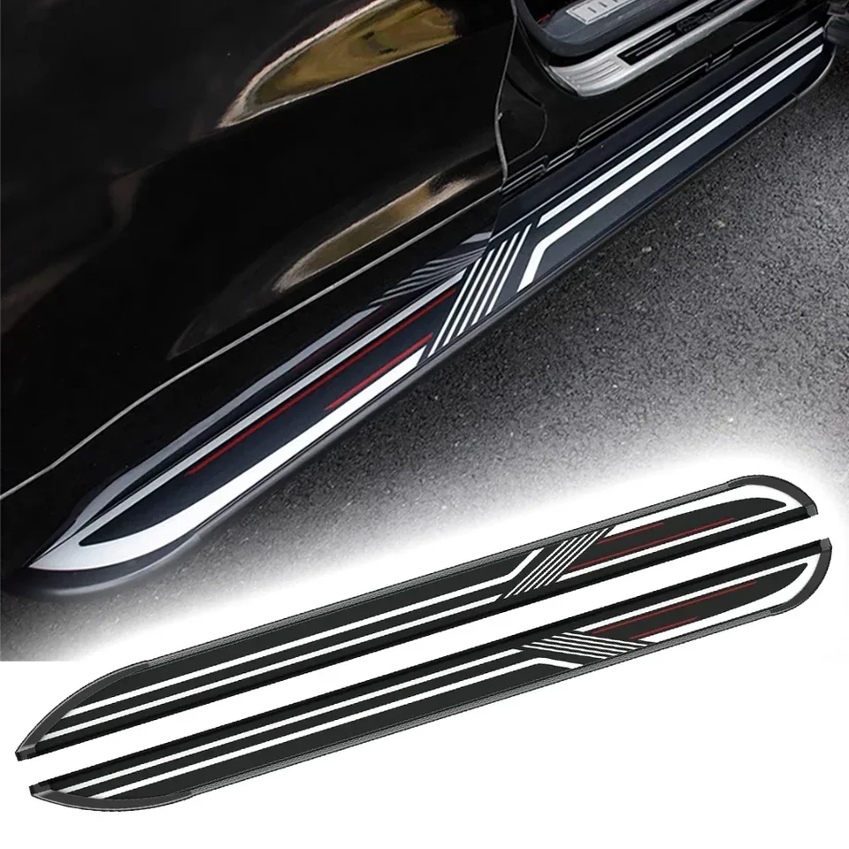 NOVINKA! 2pcs vhodné pre Volvo XC90 2015-2024 Vedľajší krok bežný hliníkový pedál (s zátvorkami)