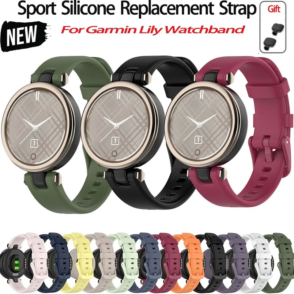 NOVINKA pre Garmin Lily Watch Band Sport Silikone Nahradenie remienok Ženy Fashion Fitness náramok Garmin Lily Watch Accessories