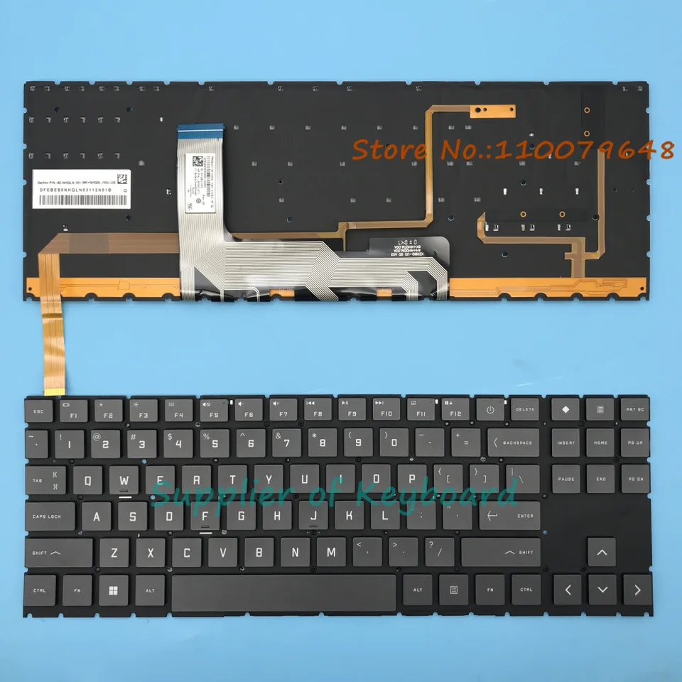 NOVINKA PRE HP OMEN GAMING 16-WD 16-WD0000 16-W1000 NAPLATÍN ENGLISH/Španielska/francúzska klávesnica 4-zónový RGB podsudok