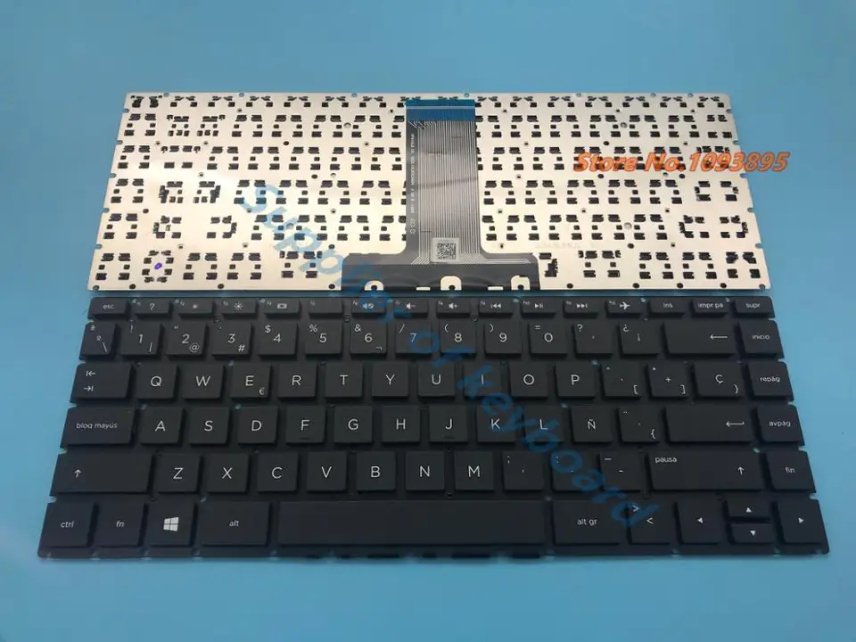 NOVINKA PRE HP PAVILION 14-BA005LA 14-BA006LA 14-BS007LA 14-BA008LA 14-BA009LA 14-BS010LA NAPOŽITA LATINA LATINA ŠPANIELSKÁ Klávesnica Čierna klávesnica Čierna