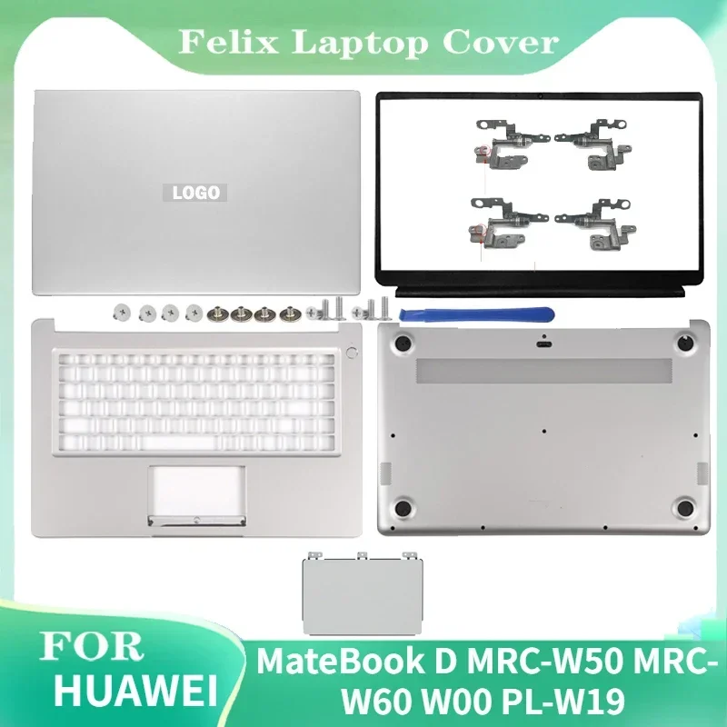 NOVINKA PRE HUAWEI MATEBOBOK MRC-W50 MRC-W60 W00 PL-W19 W10 NAPOŽITLO LCD LCD Zadný kryt predného krytu Palmrest Palmrest Spodný prípad 15.6