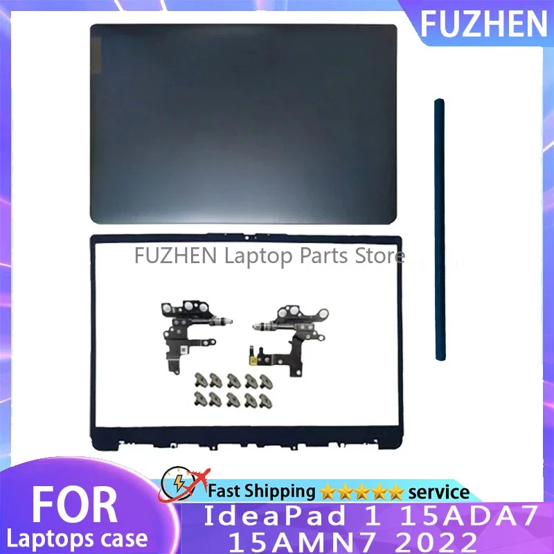 NOVINKA pre Lenovo IdeaPad 1 15ADA7 15amn7 2022 NAPOŽITA LCD LCD Zadný kryt/predný rám/pánty/kryt nápravy Blue