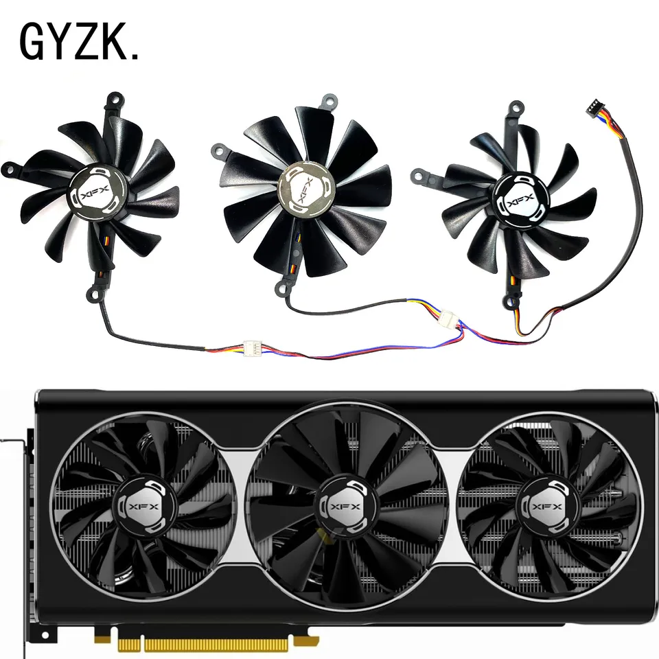 NOVINKA pre XFX Radeon RX5700XT 8 GB THICC III Ultra zahraničná verzia Grafická karta Náhradný ventilátor