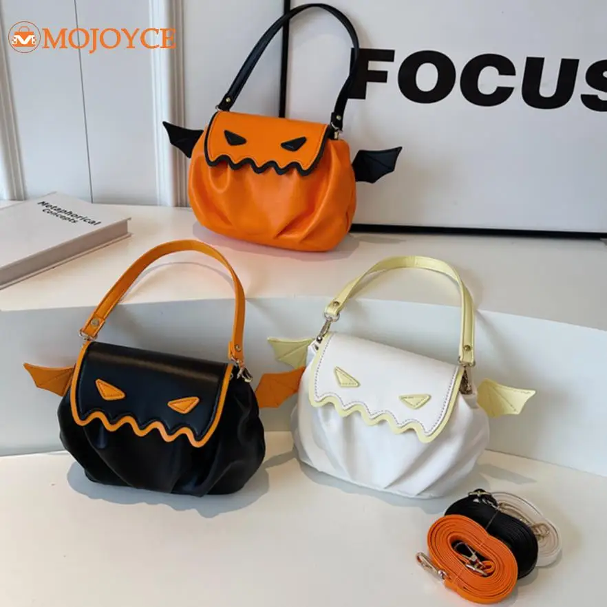 Novinky Bat Wing Crossbody Bag Halloween Pumpkin Monsters Fashion Under Pack 2023 Ženy skladané tote kabelka punk ramenná taška