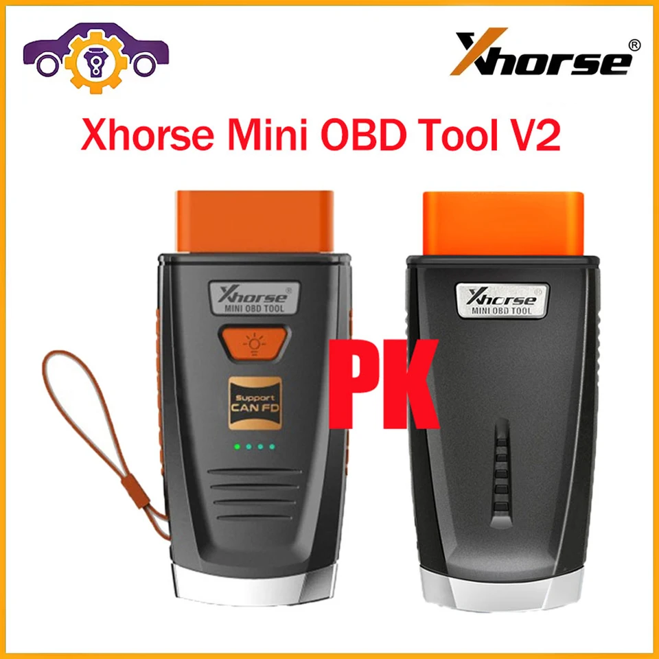 Novo Xhorse Mini OBD Tool V2 Podporuje protokol CANFD / LED LIGHT / 8A IMMO Box Všetky kľúčové stratené pre Xhorse VVDI KEY TOOGE MAX PRO