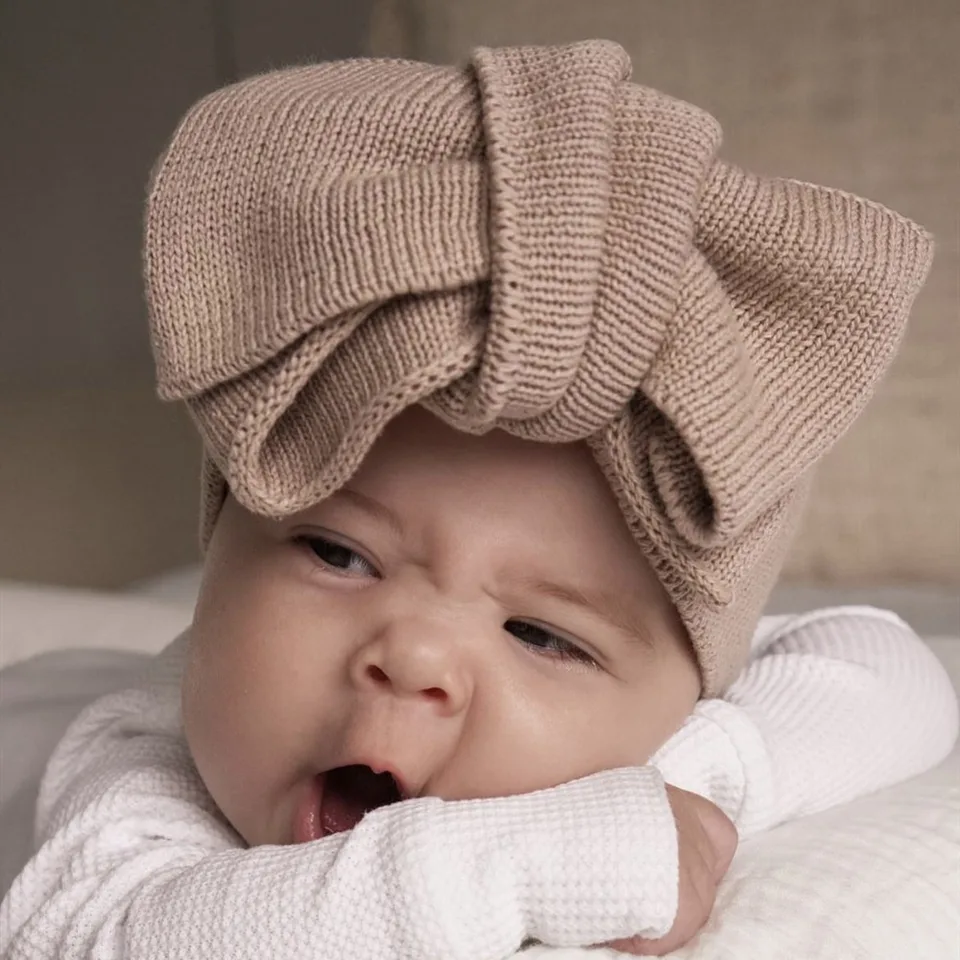 Novorodenecká čelenka detské háčkovanie hák módne vlasové doplnky zimné vrchné vlasové pripojenie pre deti deti teplý luk turban