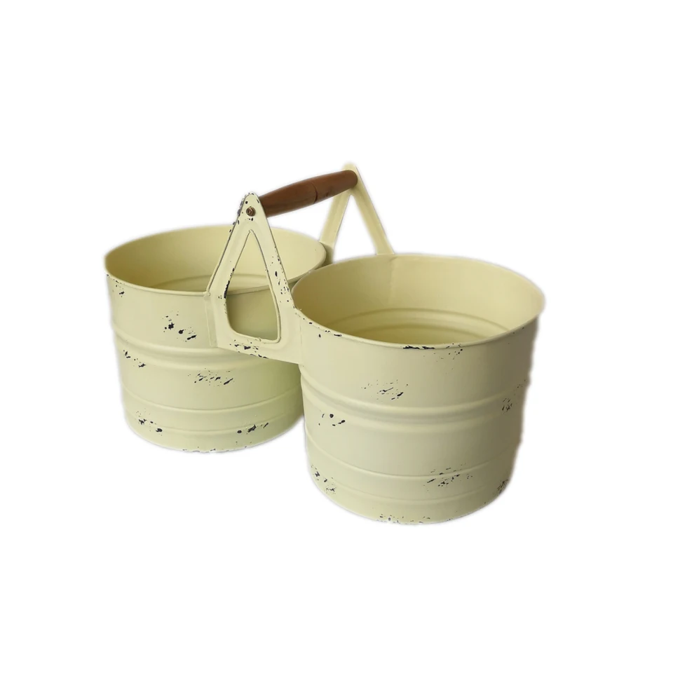 Novorodenecké fotografovanie rekvizity Iron Floral Bucket Twins Boys Girls Foto Shoot Studio predstavuje darček kvetinových košíkov darček
