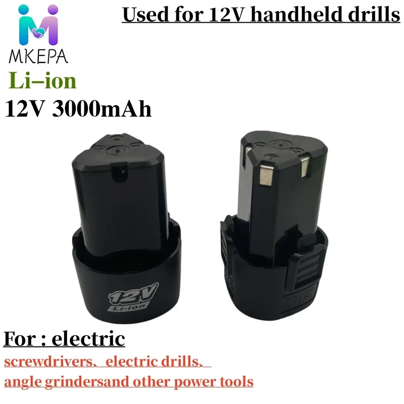 Nová 12 V 3000 mAh Univerzálna dobíjateľná lítiová batéria pre elektrické skrutkovacie elektrické vŕtanie