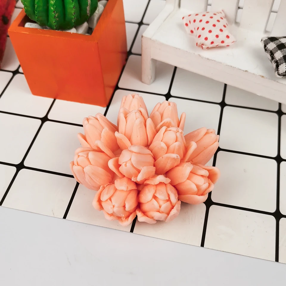 Nová 3D banda tulipánovej kvetiny Silikón