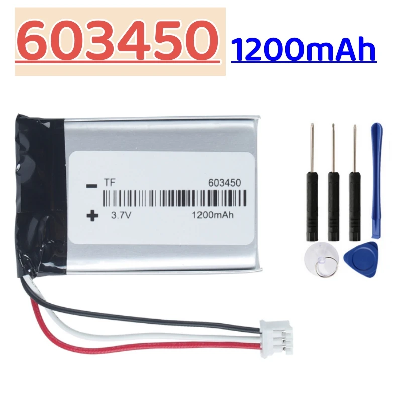 NOVÁ 603450 Li-Ion Polyme Battery pre GPS, MP5, DVR GPS nahradiť Corsair void Pro rgb HS70 Pro Wireles Bluetooth 1200 mAh +bezplatné náradie
