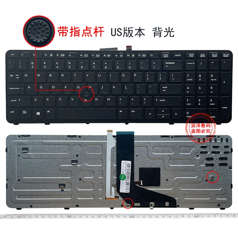 Nová anglická klávesnica pre notebook pre HP pre Zbook 15 G1 Zbook 15 G2 Zbook 17 G1 Zbook 17 G2 PK130TK1A00 SK7123BL US BLACK