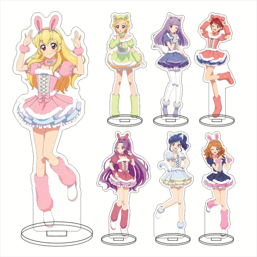 Nová anime karikatúra postava Aikatsu Hoshimiya Ichigo akrylový znak stojan Zhromaždiť modelové dievčatá ozdoby kawaii kreativita darček
