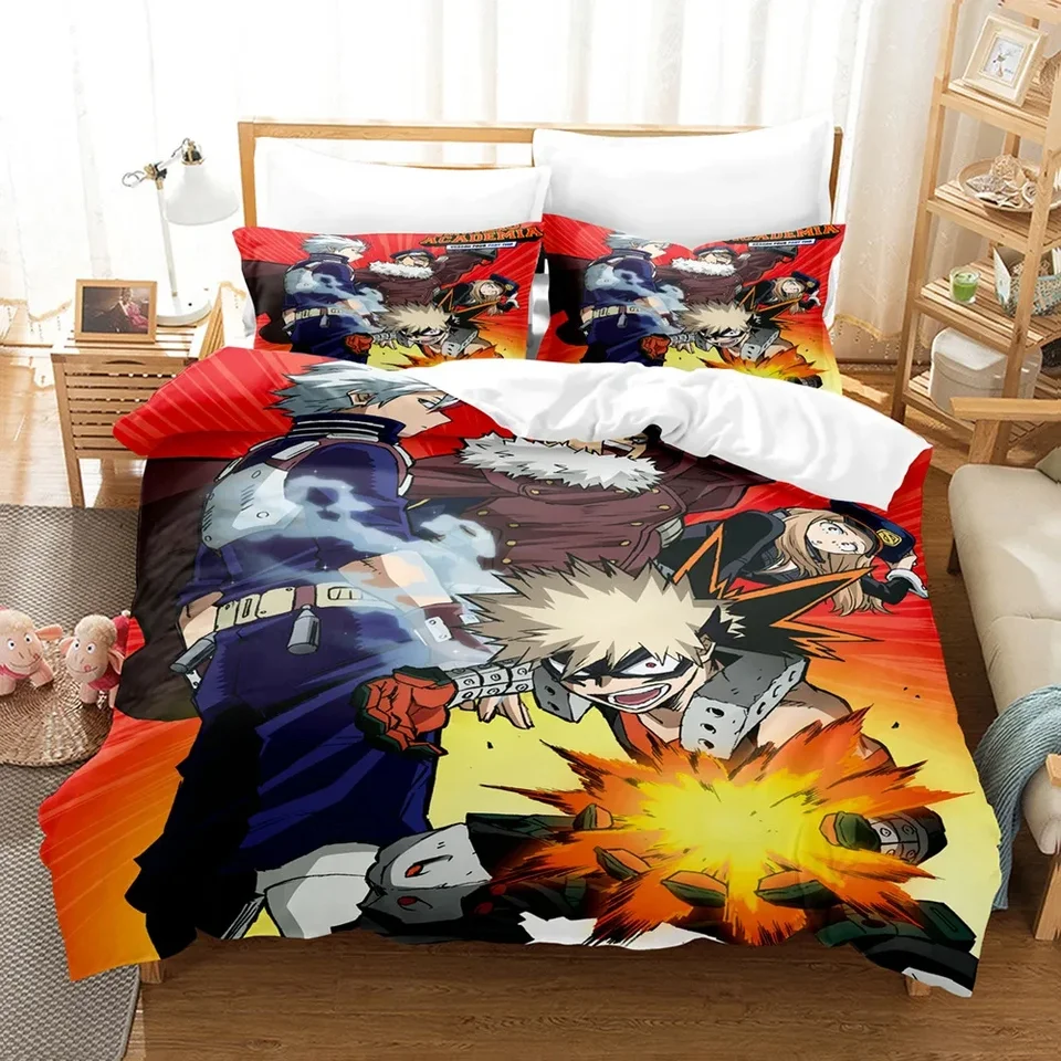 Nová anime posteľná posteľná súprava My Hero Academia prikrývky prikrývky obliečky na krup
