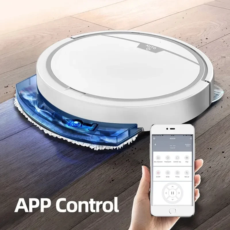 Nová aplikácia Control Vercuum Sweeper Home Veľký robotický mokrý a suchý mop podlahová podlaha inteligentný vakcum čistič 2800PA