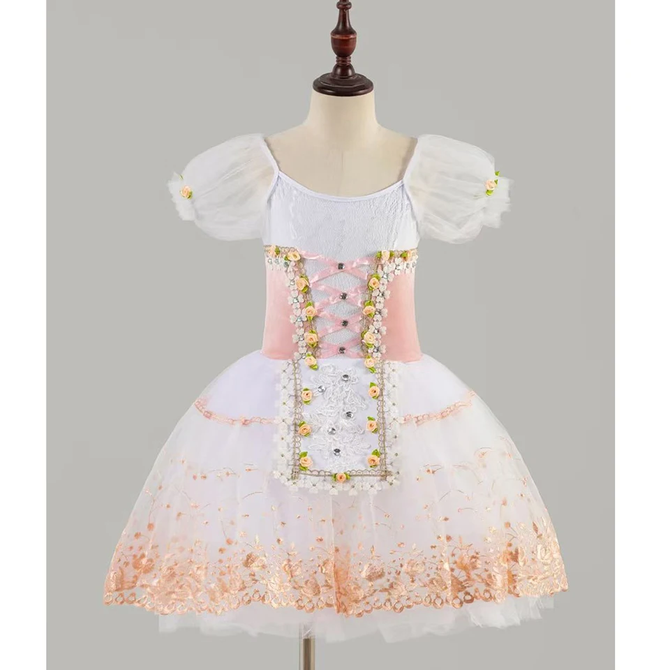 Nová baletná sukňa pre dievča dospelých labuť jazero Ballet Wear Dance šaty kostýmy odevy deti broskyňa ružový kostým tanečná priadza sukňa