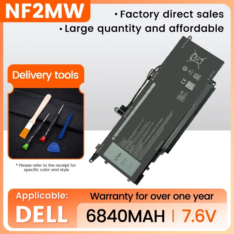 Nová batéria prenosného počítača NF2MW pre Dell Latitude 7400 2-v-1 9410 2-in-1 Serie 02K0CK 0C76H7 0ChWV6 11p1p