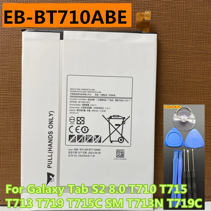Nová batéria telefónu s rozmermi 4000 mAh pre tab galaxy Samsung Galaxy S2 8.0 T710 T715 T713 T719 T715C SM T713N T719C EB-BT710BE BATERIA BATELIES